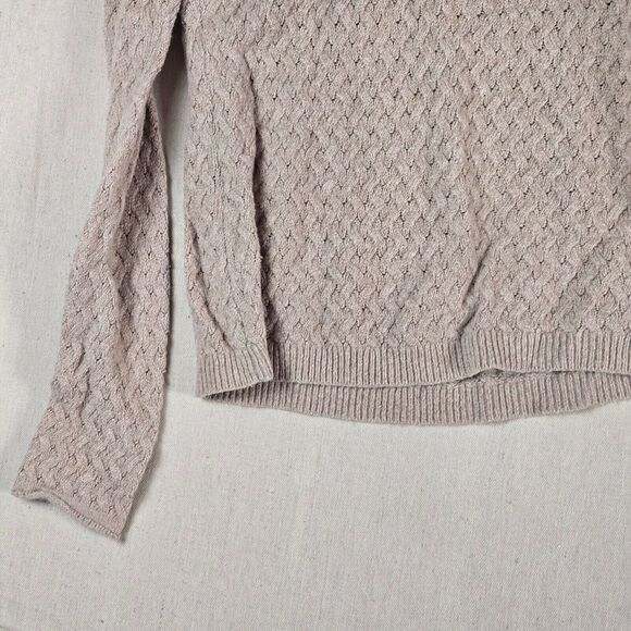 Banana Republic Small Beige V-Neck Knit Blend Sweater - Picture 15 of 16